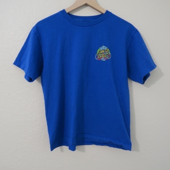 Blue Santa Cruz Graphic Tee Robotic Tech Crewneck Short Sleeve Casual‎ - Picture 2 of 6